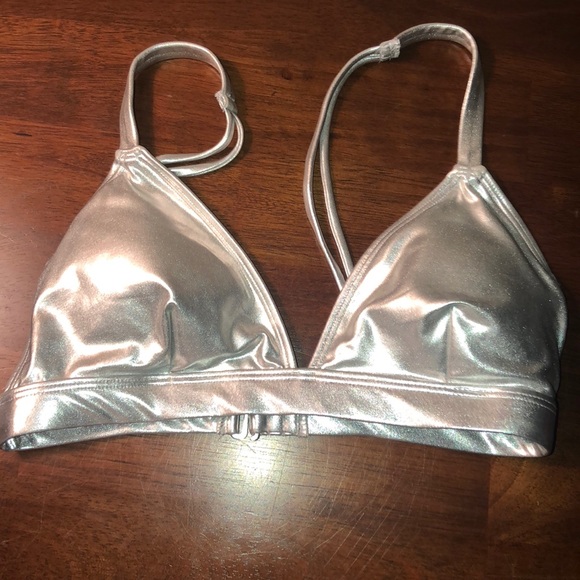 Forever 21 Other - Shiny silver bikini top